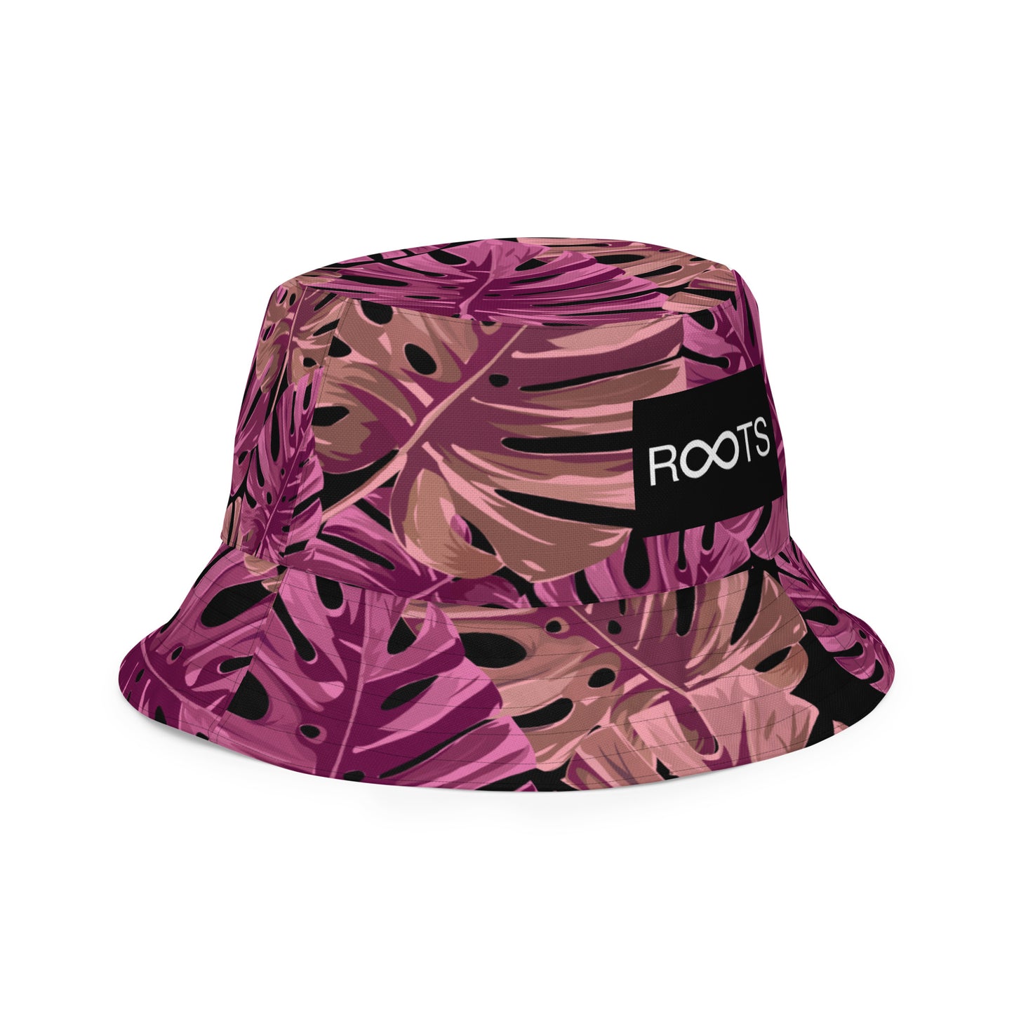 Pink Palm Leaves Reversible bucket hat