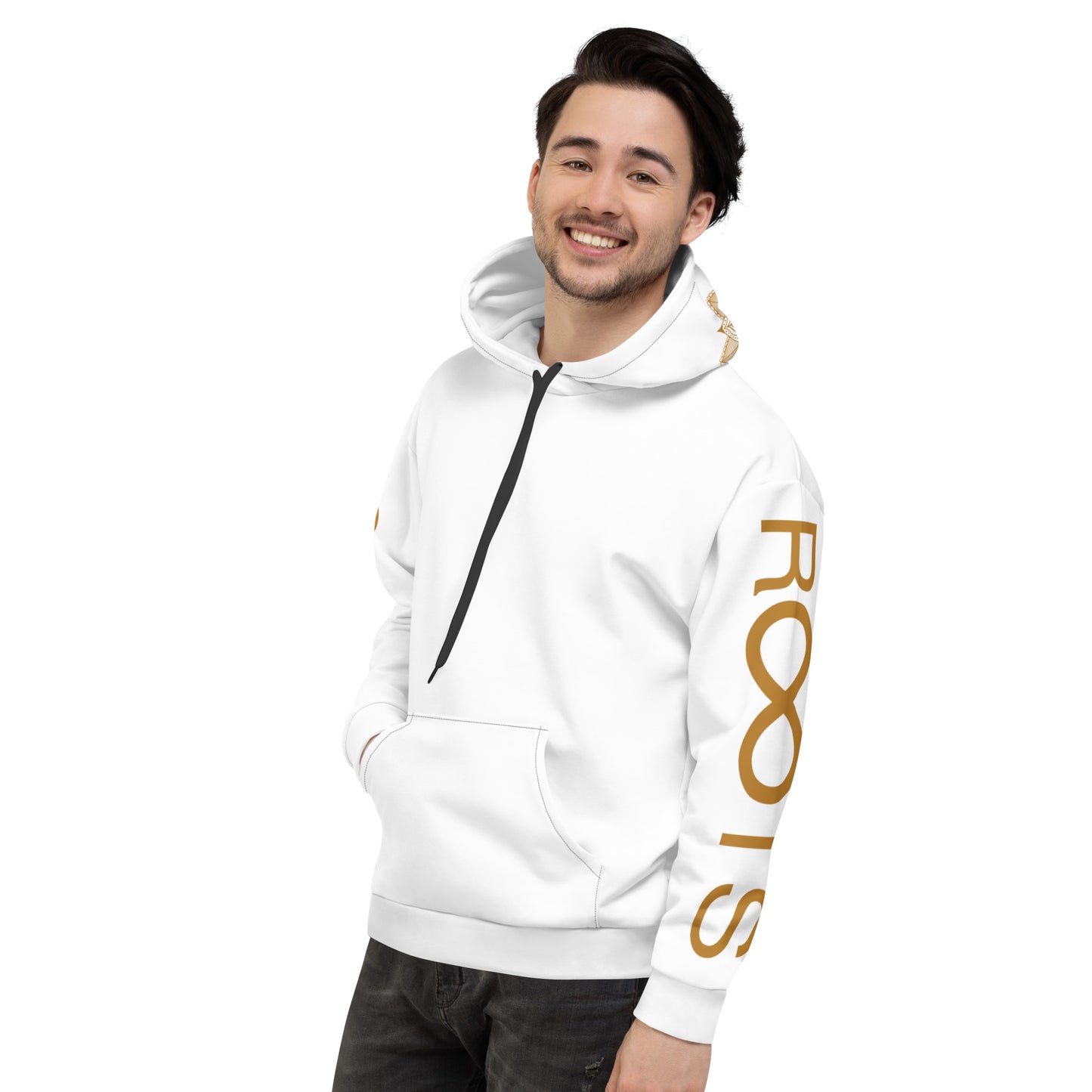 White & Gold Sacred Geo Roots Hoodie